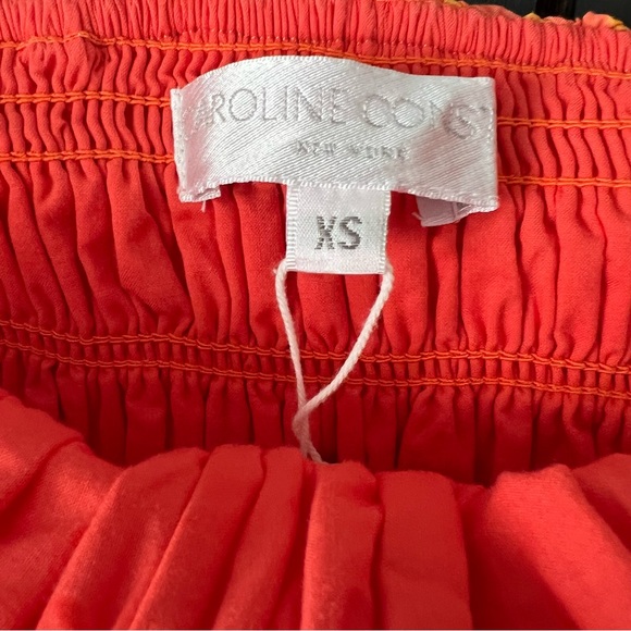 CAROLINE CONSTAS Lydia Top in Salmon & Orange Polka Dot Women’s Size XS - Picture 9 of 9